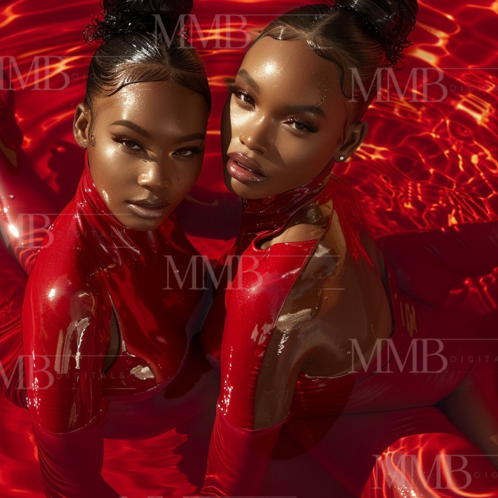 Ladies in red hair photoshoot(11 stock photos)